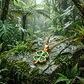 Dorado / Verde - Collar Trebol De La Suerte 4 Hojas Acero - Miniatura 4