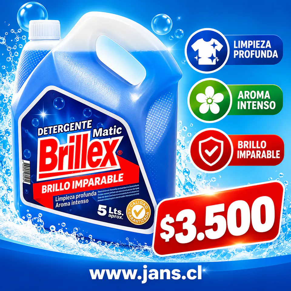 Detergente Brillex Matic Azul 5 Litros 1