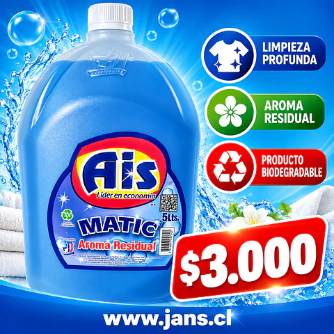 Detergente Ais Matic Azul 5 Litros