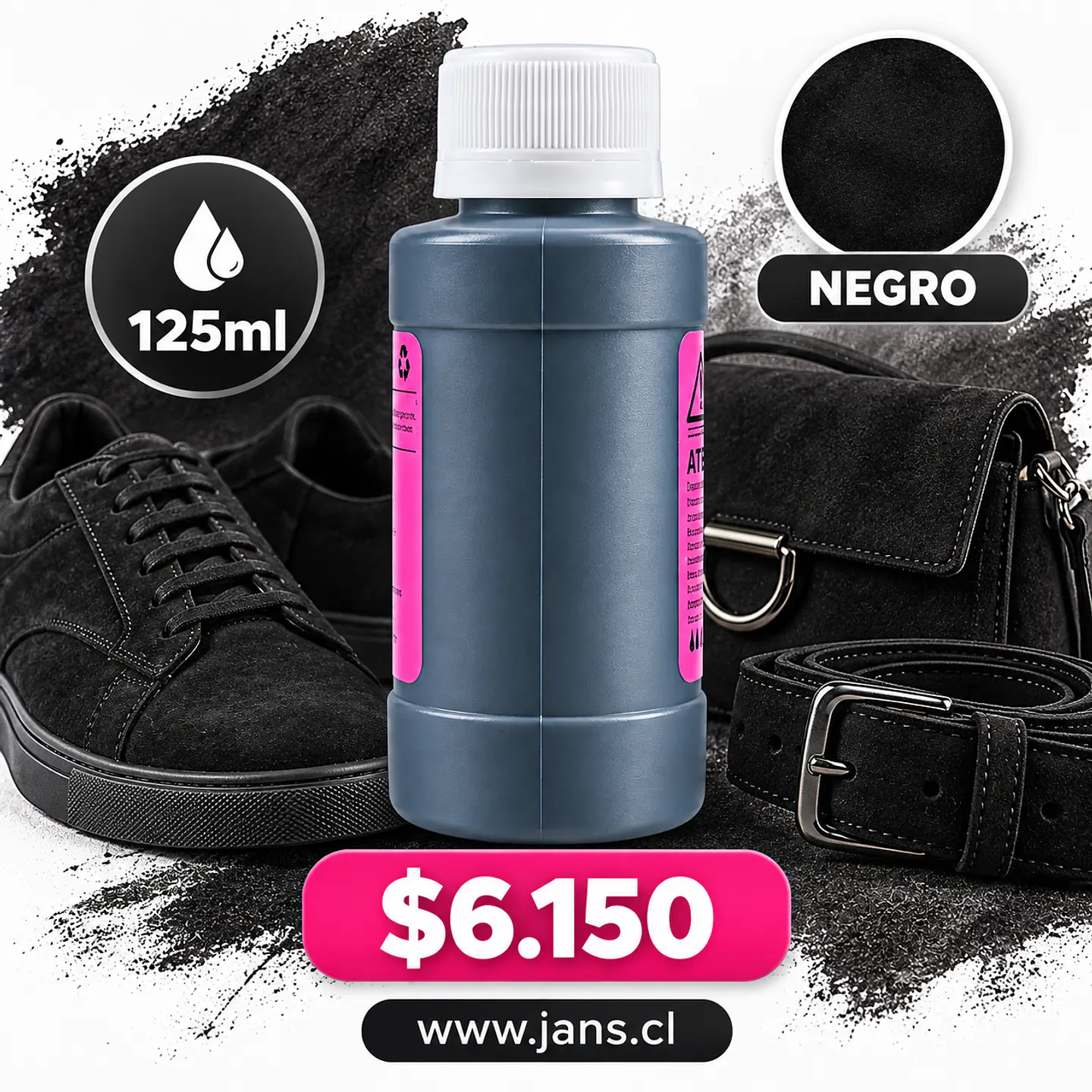 Renovador De Gamuza Reno Nobuck 125ml - NEGRO 1