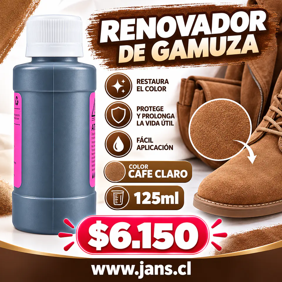 Renovador De Gamuza Reno Nobuck 125ml - CAFE CLARO 1