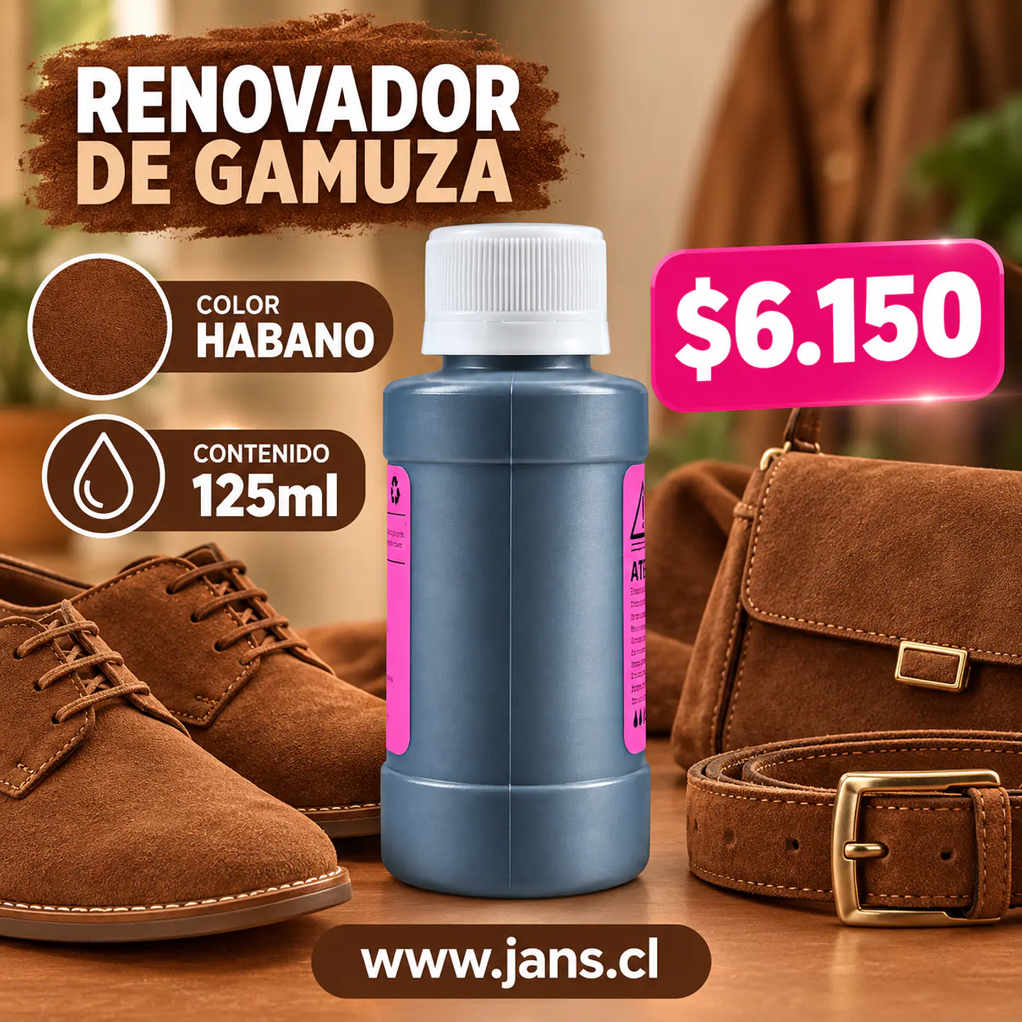 Renovador De Gamuza Reno Nobuck 125ml - HABANO 1