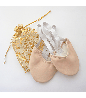 Puntilla de tela para gimnasia ritmica, color beige