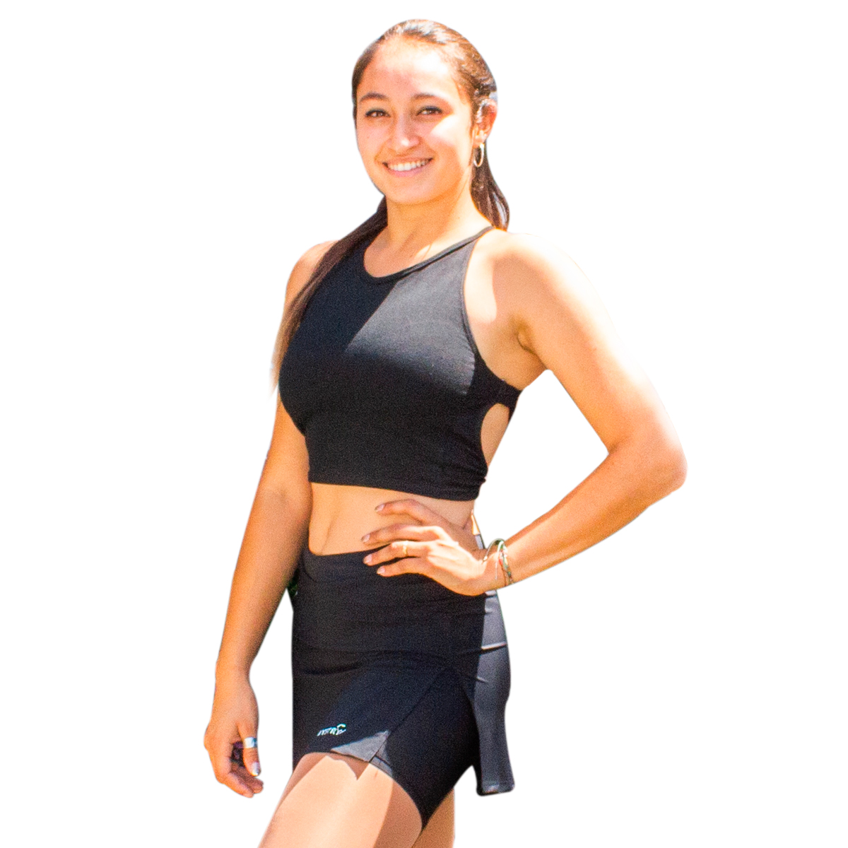 Falda short de patinaje