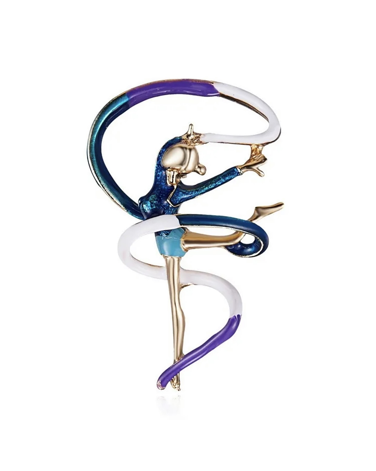 broche de gimnasta ritmica, dorado