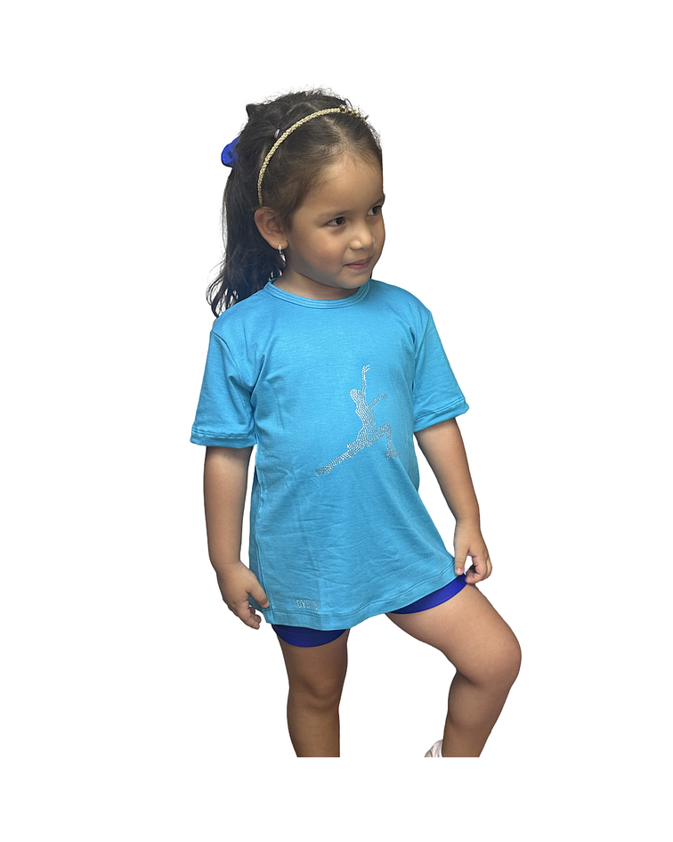 Poleras con figuras en strass de patinaje artístico