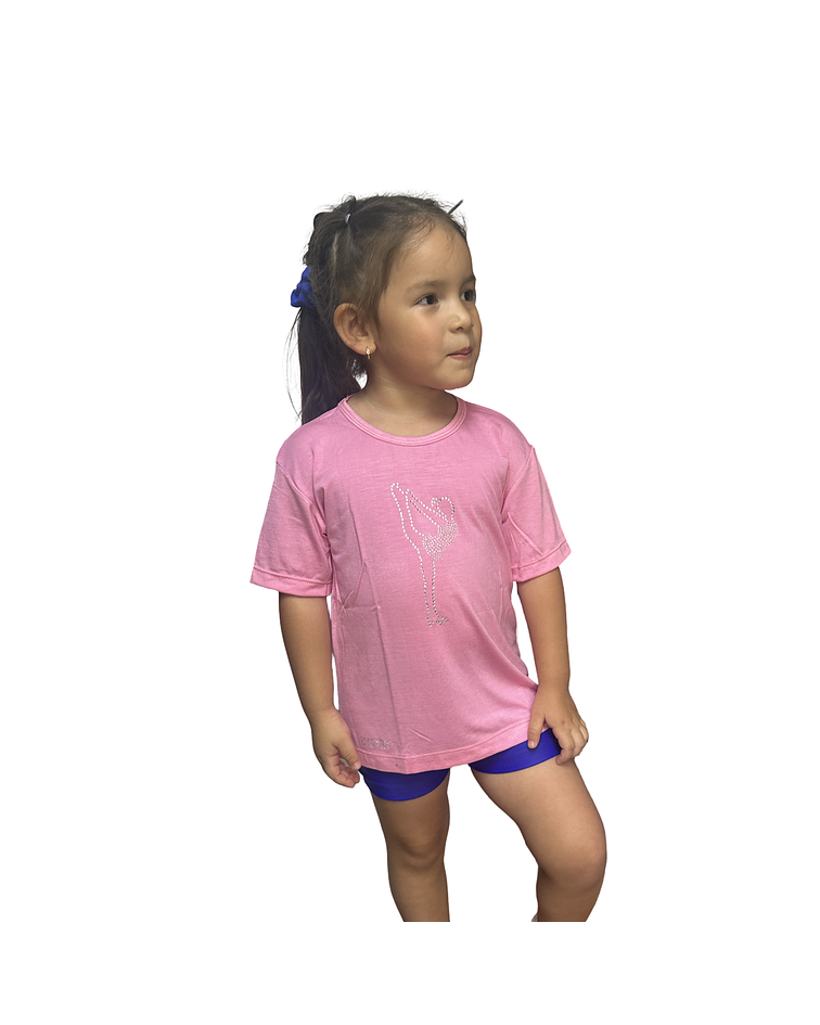 Poleras con figuras en strass de patinaje artístico