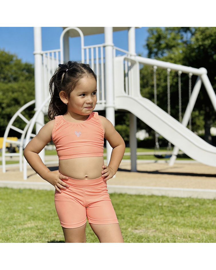 Peto y calza corta para gimanasia