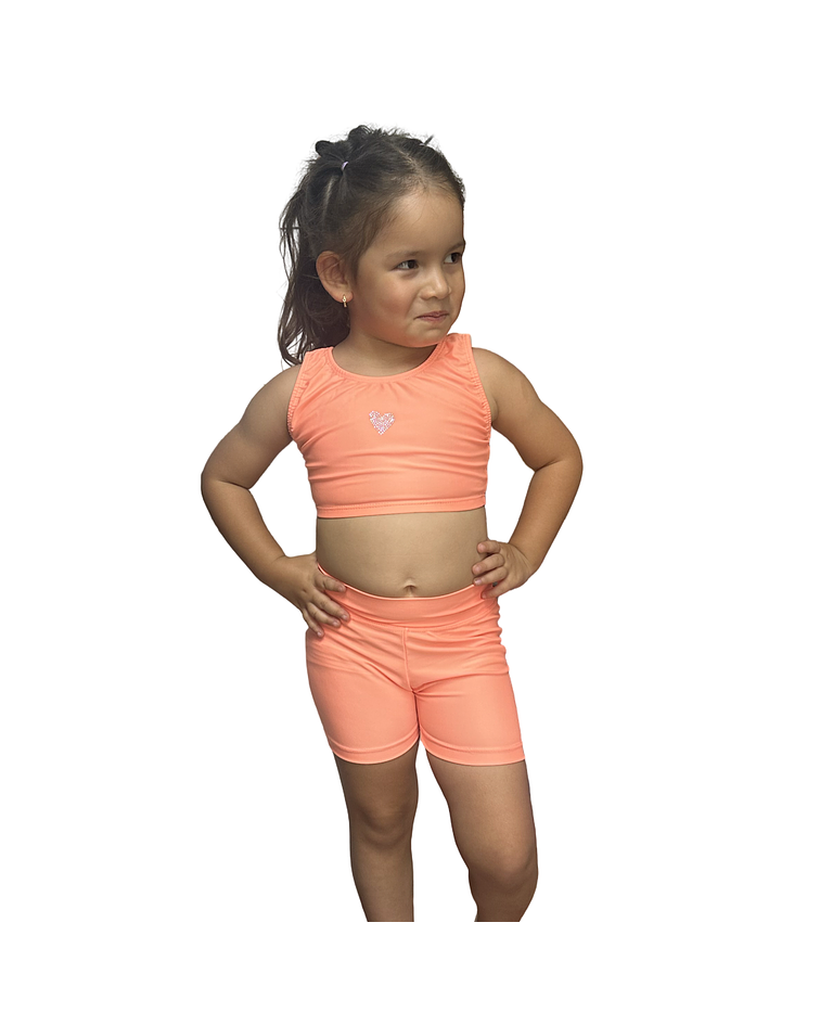 Peto y calza corta para gimanasia