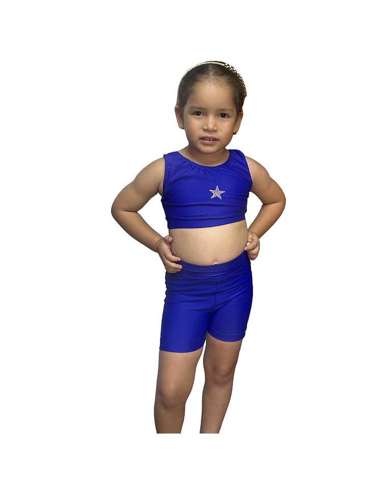 Peto y calza corta para gimanasia