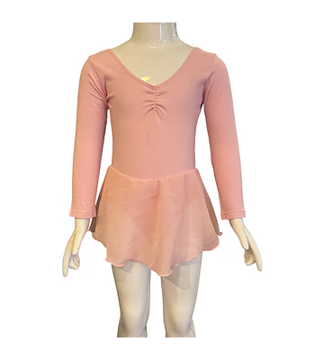 Malla ballet algodón con faldón de gasa