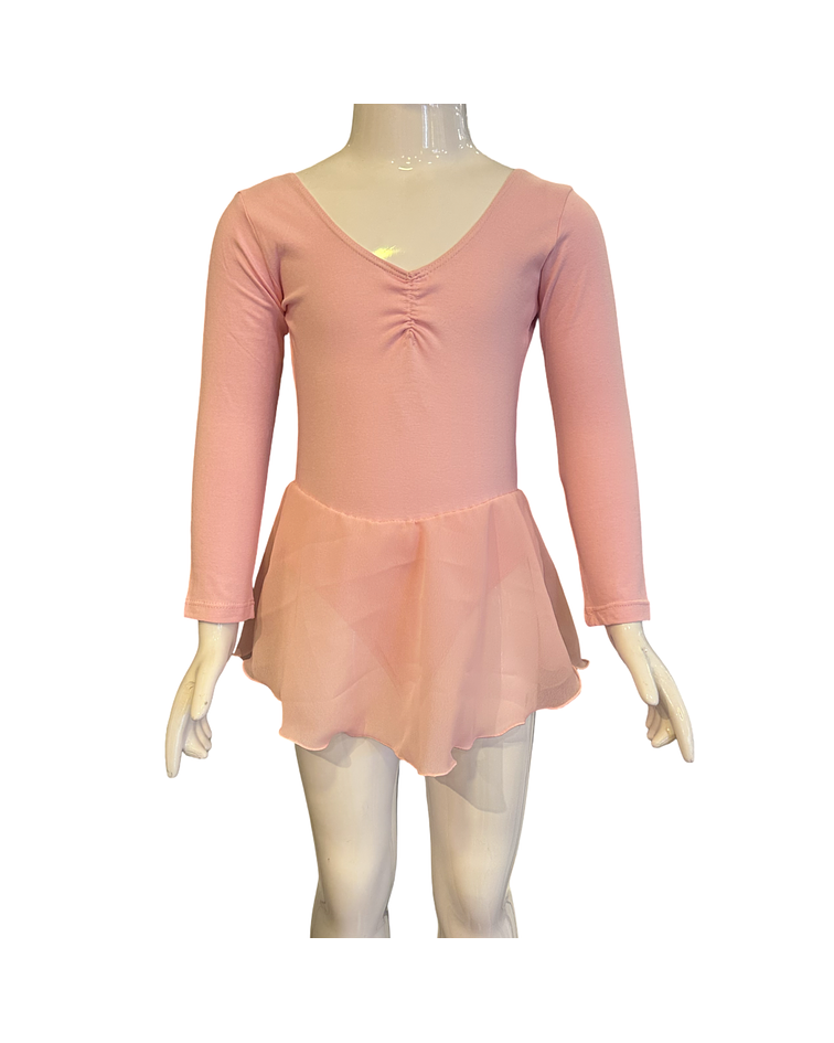 Malla ballet algodón con faldón de gasa