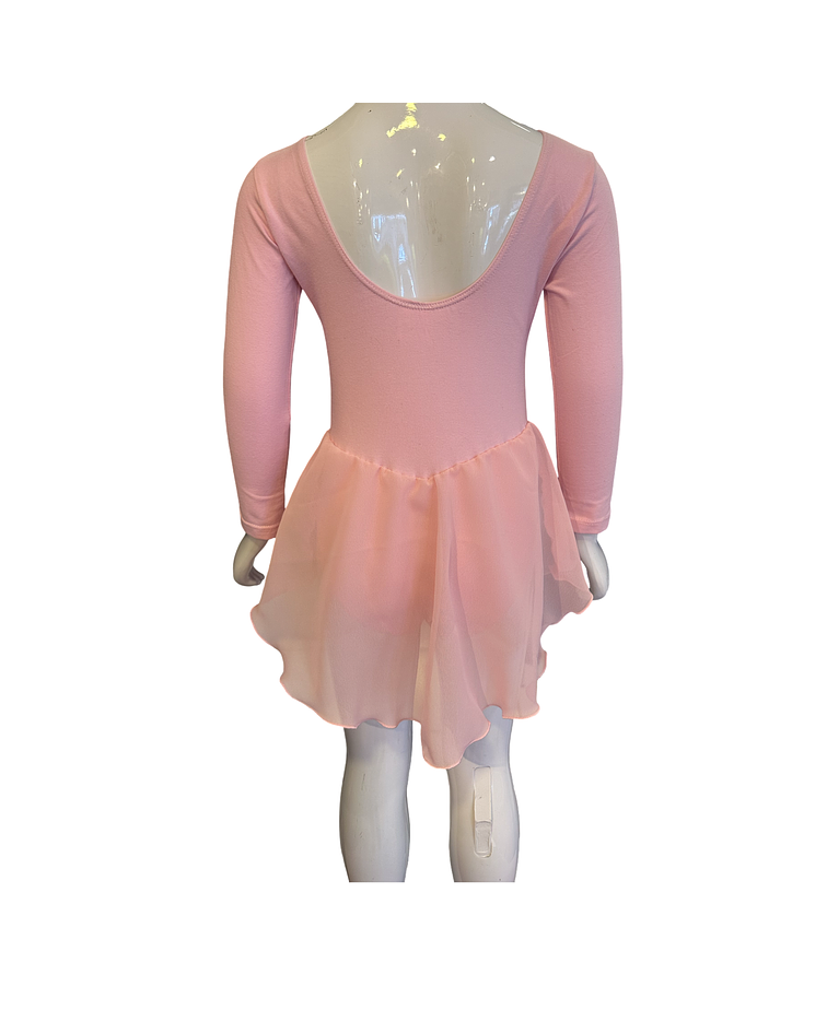 Malla ballet algodón con faldón de gasa