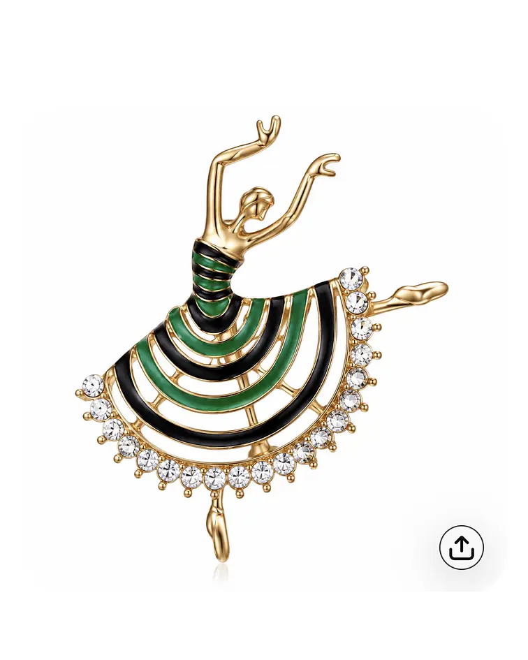 Broche de bailarina con cristales