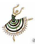 Broche de bailarina con cristales