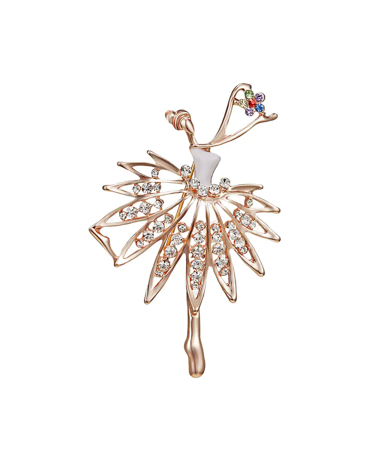 Broche de bailarina con cristales