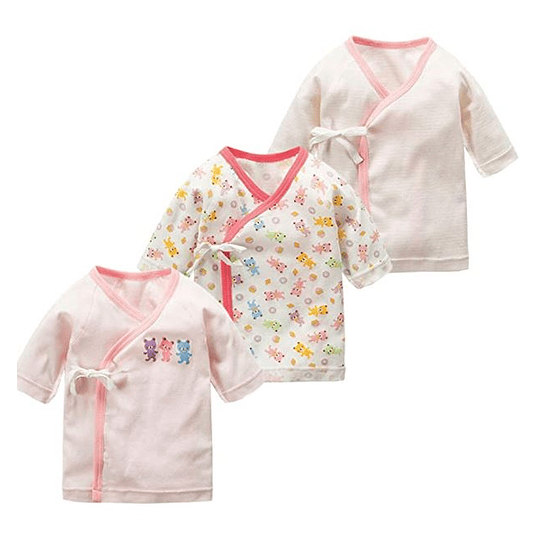 3 Body mas 3 poleras para Bebé 100% Algodón Japonés