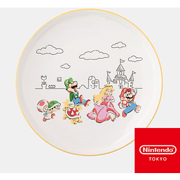 Plato Exhibición Super Mario Family Nintendo Tokyo - Ceramico 23,5 CM