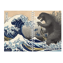 Godzilla Notebook kanagawa wave