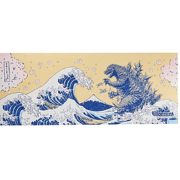 Tenugui Godzilla Kanagawa Wave