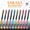 Lápices Sarasa DecoShineColor .5MM 10 colores