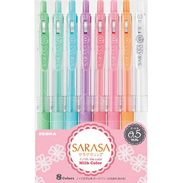 Lápices Sarasa MilkColor.5MM 8 colores