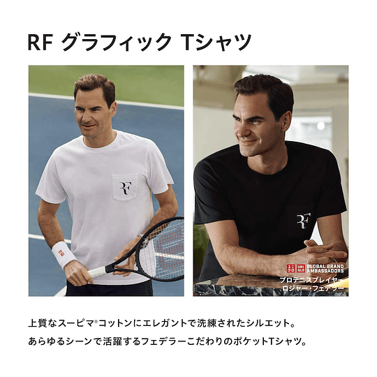 Polera Roger Federer RF (Tallas japonesas)