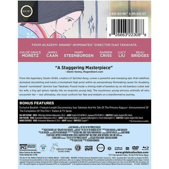 The Tale Of The Princess Kaguya - Limited Edition Steelbook [Blu-ray + DVD]