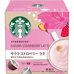Cápsulas Starbucks Sakura Strawberry Latte Nescafé Dolce Gusto 