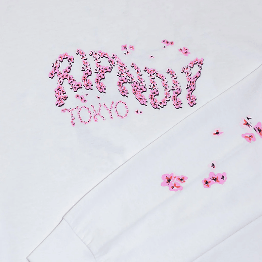 RIPNDIP Tokyo Exclusive - Cherry Blossom Long Sleeve White T Shirt