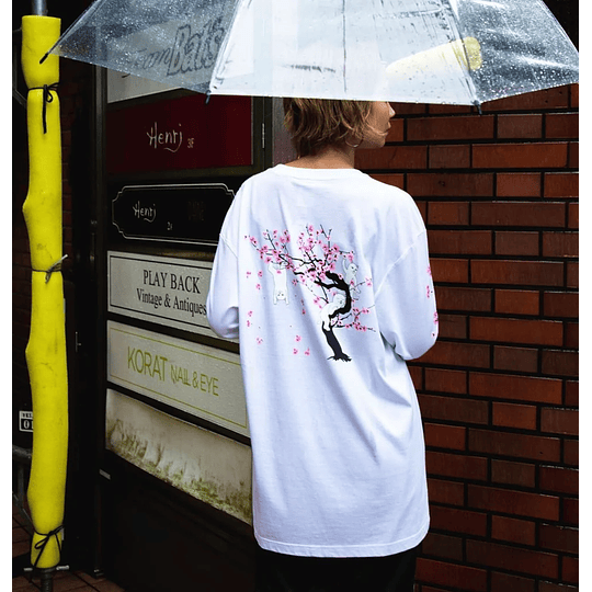 RIPNDIP Tokyo Exclusive - Cherry Blossom Long Sleeve White T Shirt