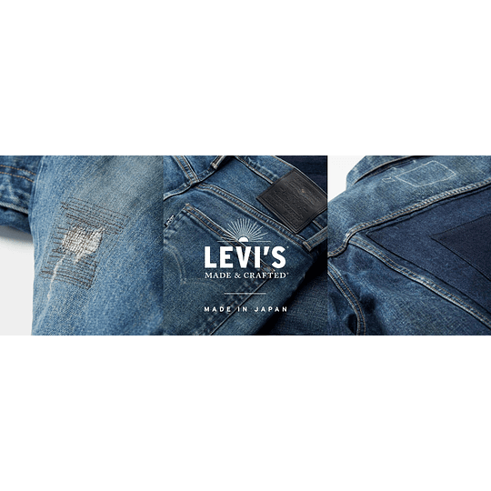 LEVI'S® MADE&CRAFTED® HIGH RISE BOYFRIEND KIRUTO MOJ INDIGO DESTRUCTED