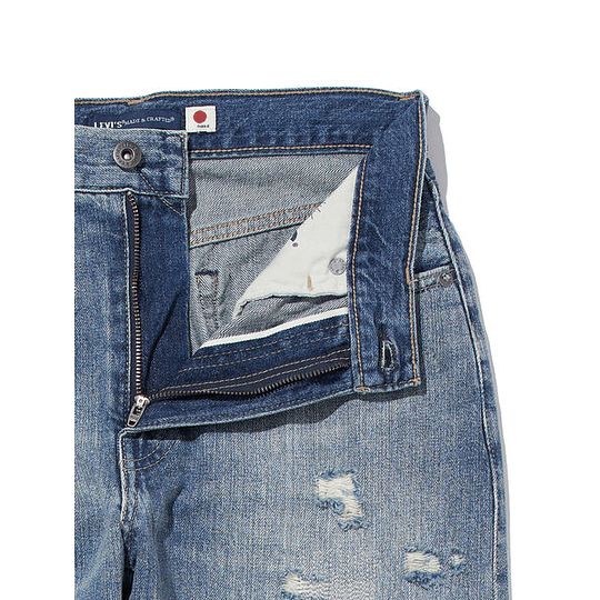 LEVI'S® MADE&CRAFTED® HIGH RISE BOYFRIEND KIRUTO MOJ INDIGO DESTRUCTED