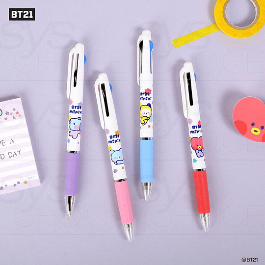 BT21 Minini 3 Color Ball Pen