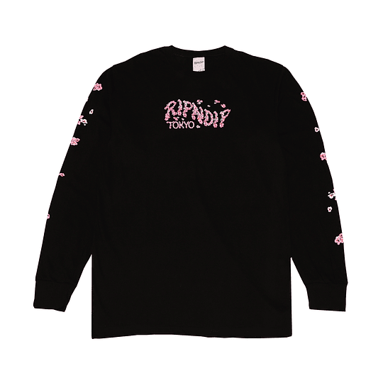 RIPNDIP Tokyo Exclusive - Cherry Blossom Long Sleeve Black T Shirt