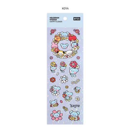 BT21 Hologram Sticker - Happy Flower