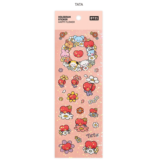 BT21 Hologram Sticker - Happy Flower