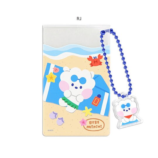 BT21  CLEAR CARD POCKET SUMMER SKY