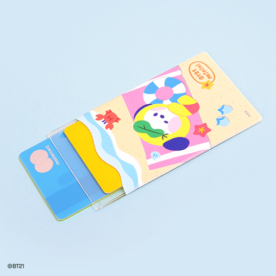 BT21  CLEAR CARD POCKET SUMMER SKY