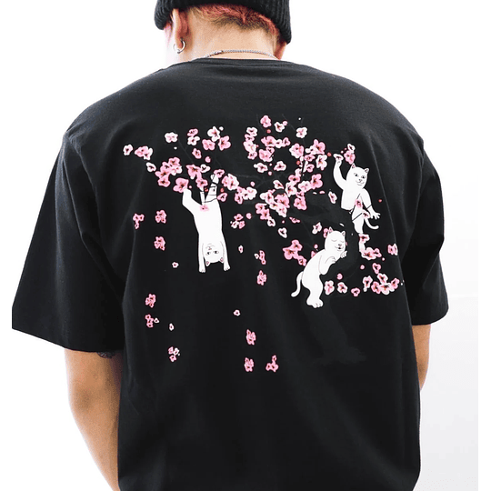 RIPNDIP Tokyo Exclusive - Cherry Blossom Short Sleeve Black T Shirt
