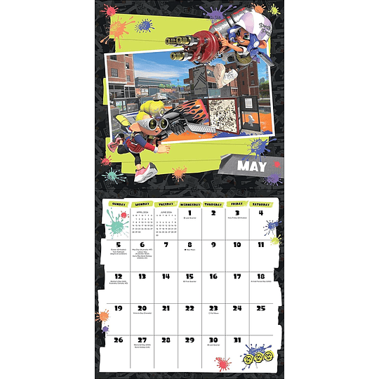 2024 Large Wall Calendar - Splatoon 3