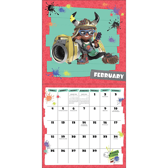 2024 Large Wall Calendar - Splatoon 3