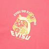 Evisu Fortune Cat Daruma Print  T-shirt PINK L