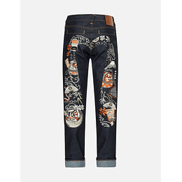 Evisu - Kumadori Daruma Daicock Embroidery Denim Jeans