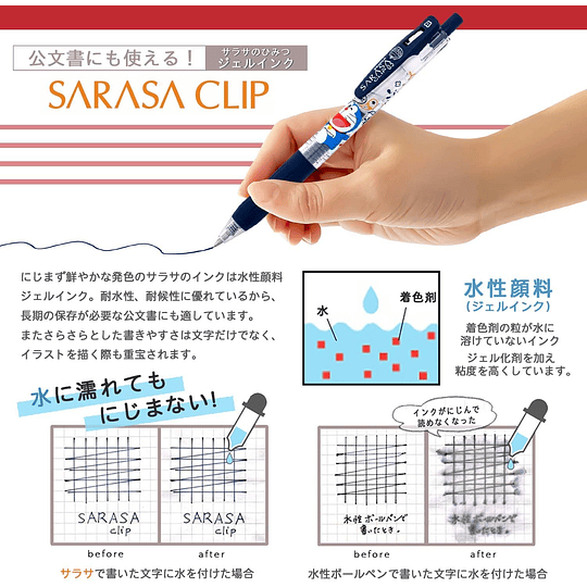 Doraemon - 4 Sarasa 0,5MM Pens