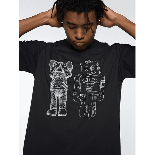 Preventa Polera Uniqlo X Kaws + Warhol - Black (tallas Japonesas)