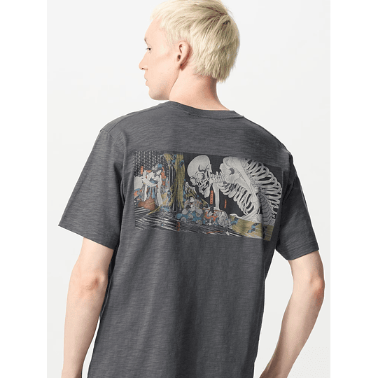 Preventa Polera Uniqlo UKIYO-E / MFA Boston - Grey (tallas japonesas)