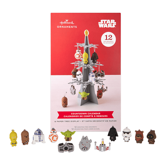 Hallmark I Star Wars™ Countdown Calendar Paper Tree Set With 12 Mini Ornaments