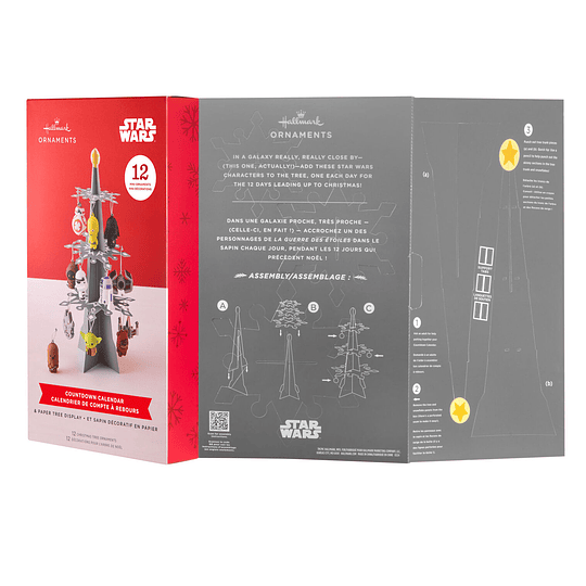 Hallmark I Star Wars™ Countdown Calendar Paper Tree Set With 12 Mini Ornaments