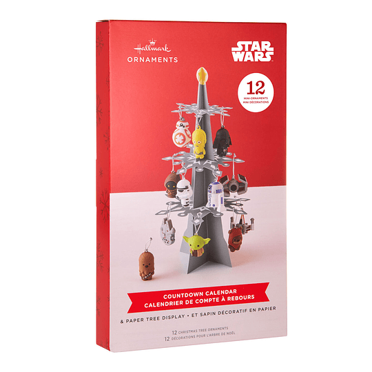 Hallmark I Star Wars™ Countdown Calendar Paper Tree Set With 12 Mini Ornaments